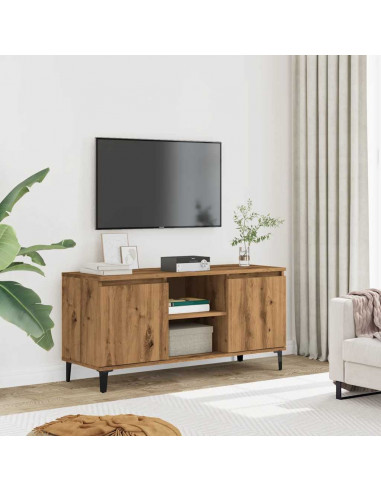 Mobile TV Rovere Artigianale 102x35x50 cm in Legno Multistrato