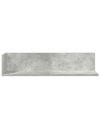 Mensole a Muro 2pz Grigio Cemento 75x16,5x16,5 cm in Truciolato