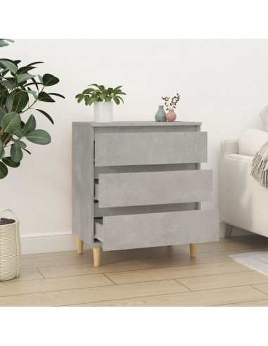 Credenza Grigio Cemento 60x35x70 cm in Legno Multistrato