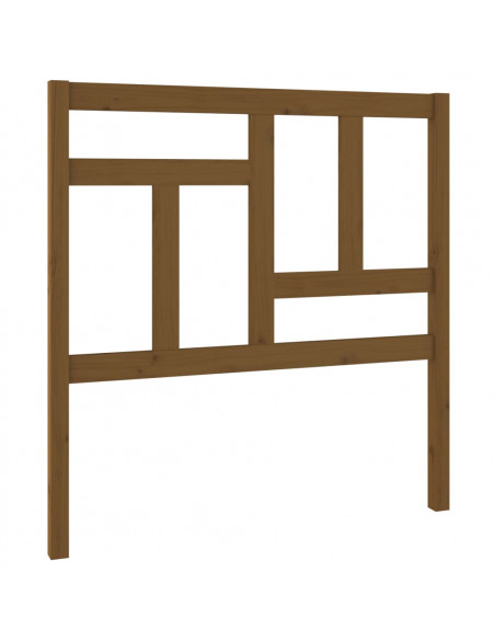 Testiera per Letto Miele 80,5x4x100cm in Legno Massello di Pino