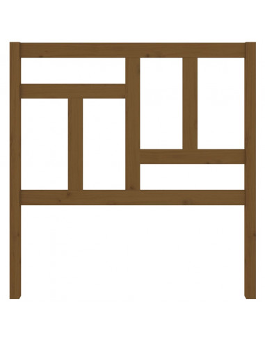 Testiera per Letto Miele 80,5x4x100cm in Legno Massello di Pino
