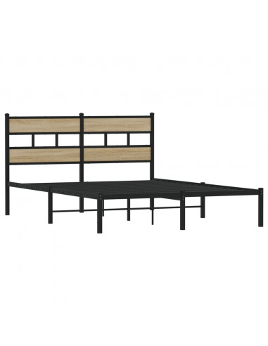 Giroletto senza Materaso in Metallo Rovere Sonoma 135x190 cm