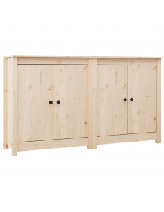 Credenze 2 pz 70x35x80 cm in Legno Massello di Pino 2
