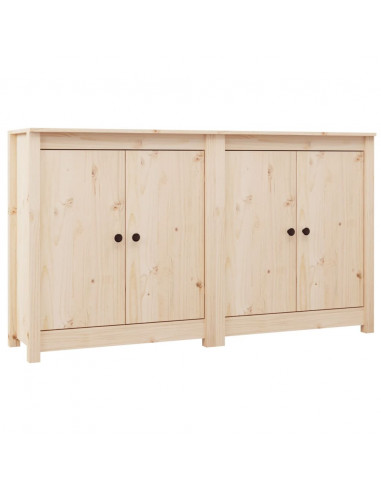Credenze 2 pz 70x35x80 cm in Legno Massello di Pino