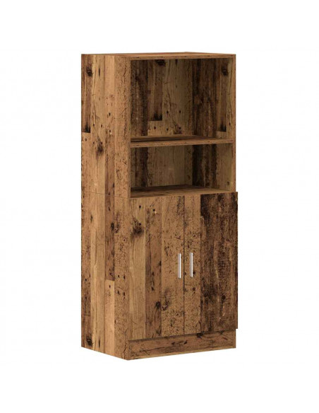 Set di Mobili da Cucina 3 pz Legno Antico in Truciolato