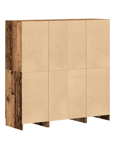 Set di Mobili da Cucina 3 pz Legno Antico in Truciolato