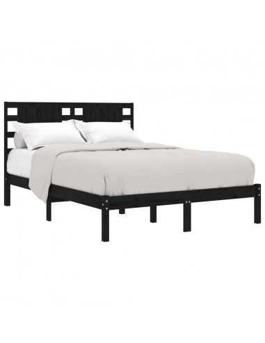 Giroletto Nero in Legno Massello di Pino 140x190 cm