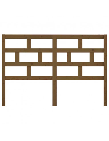 Testiera per Letto Miele 156x4x100 cm in Legno Massello di Pino