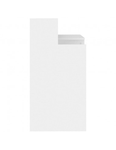 Scrivania con Luci LED Bianca 97x45x90 cm in Legno Multistrato