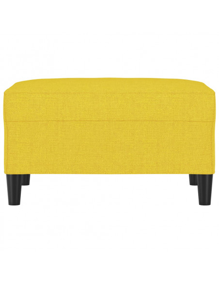 Poggiapiedi Giallo Chiaro 70x55x41 cm in Tessuto
