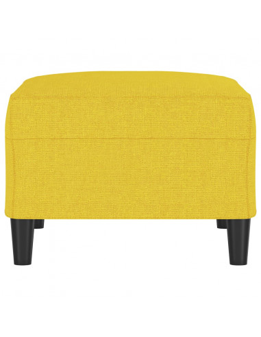 Poggiapiedi Giallo Chiaro 70x55x41 cm in Tessuto