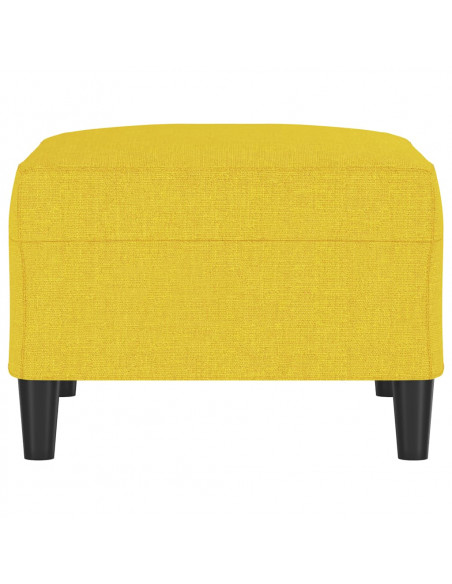 Poggiapiedi Giallo Chiaro 70x55x41 cm in Tessuto