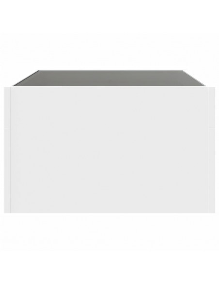 Tavolino da Salotto con LED Infinity Bianco 70x50x30 cm