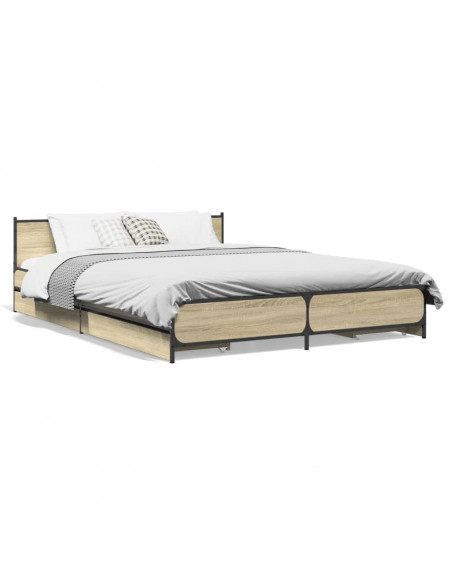Giroletto Cassetti Rovere Sonoma 120x200 cm Legno Multistrato