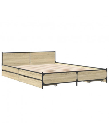 Giroletto Cassetti Rovere Sonoma 120x200 cm Legno Multistrato