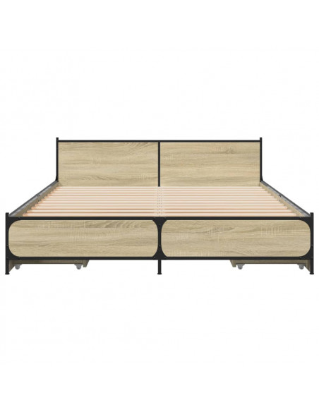 Giroletto Cassetti Rovere Sonoma 120x200 cm Legno Multistrato