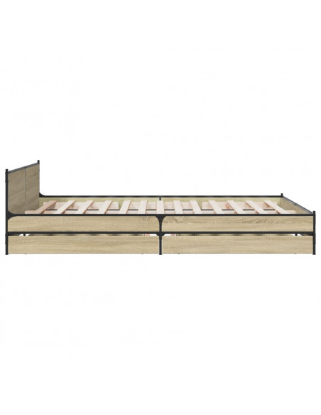 Giroletto Cassetti Rovere Sonoma 120x200 cm Legno Multistrato