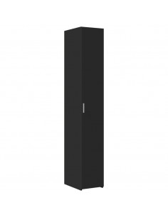 Credenza Nera 30x42,5x185 cm in Legno Multistrato 2