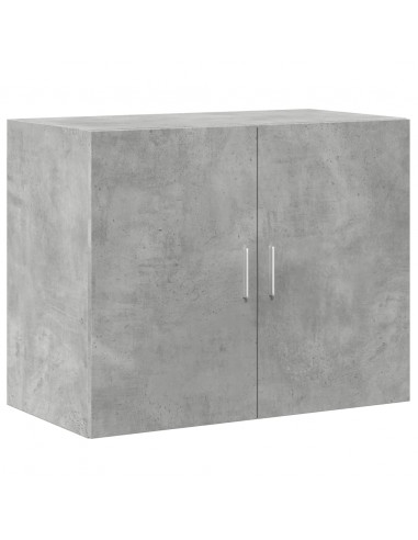 Mobile a Parete Grigio Cemento 80x42,5x64 cm Legno Multistrato