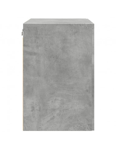 Mobile a Parete Grigio Cemento 80x42,5x64 cm Legno Multistrato