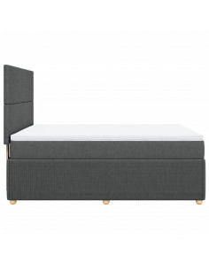 Giroletto a Molle con Materasso Grigio Scuro 160x200 cm Tessuto 2