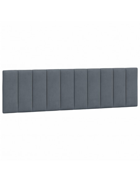 Letto con Materasso Grigio Scuro 180x200 cm in Velluto