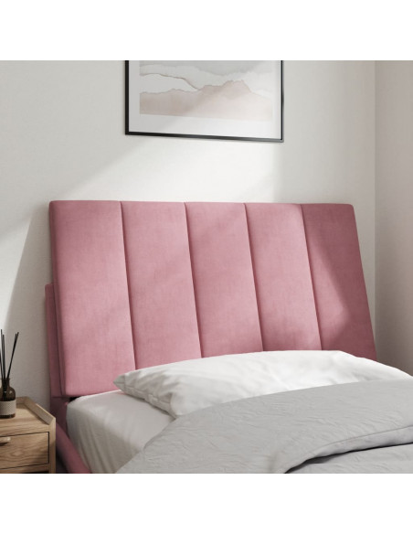 Cuscino Testiera Hanko Rosa 80 cm in Velluto