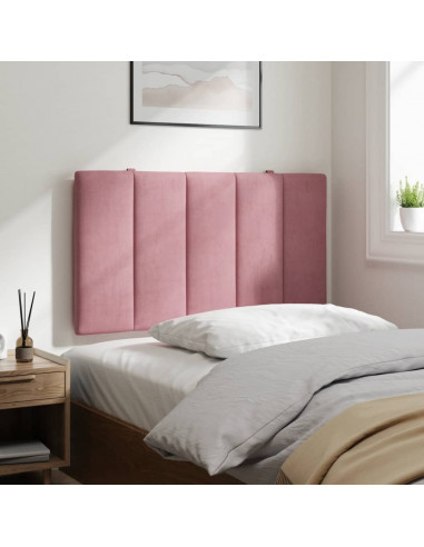 Cuscino Testiera Hanko Rosa 80 cm in Velluto
