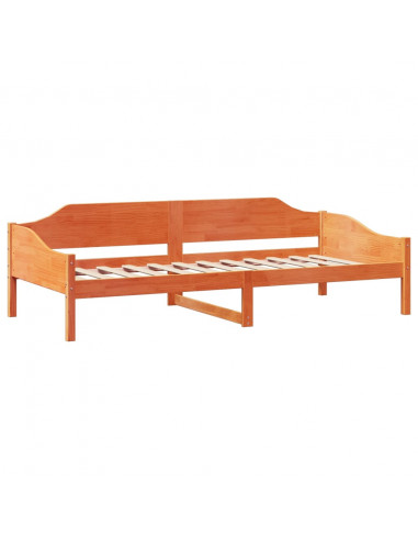 Letto senza Materasso Marrone Cera 90x200 cm Legno di Pino