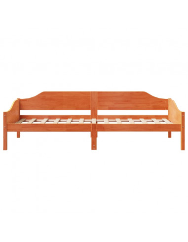 Letto senza Materasso Marrone Cera 90x200 cm Legno di Pino