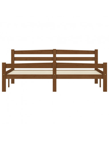 Giroletto Marrone Miele in Legno Massello di Pino 160x200 cm