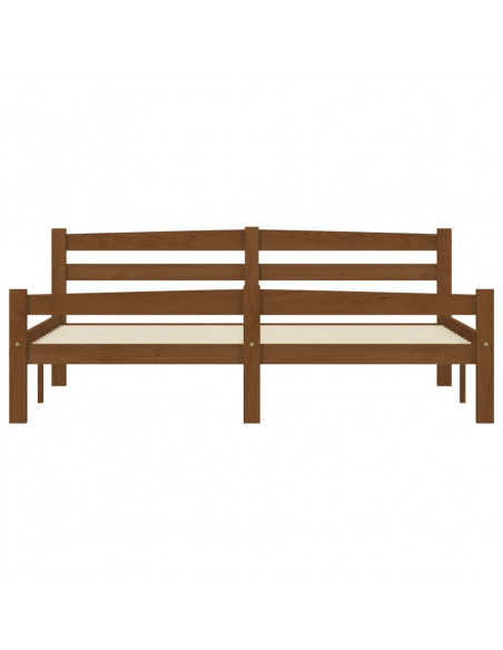 Giroletto Marrone Miele in Legno Massello di Pino 160x200 cm