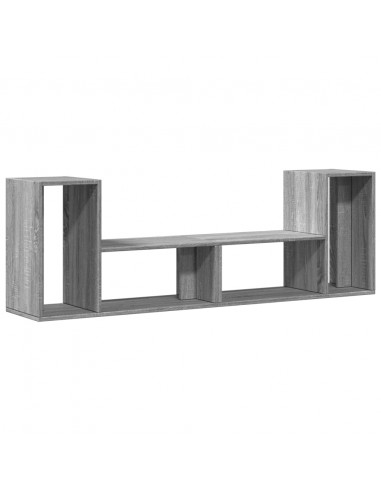 Mobili TV 2 pz Grigio Sonoma 75x30x50 cm in Legno Multistrato