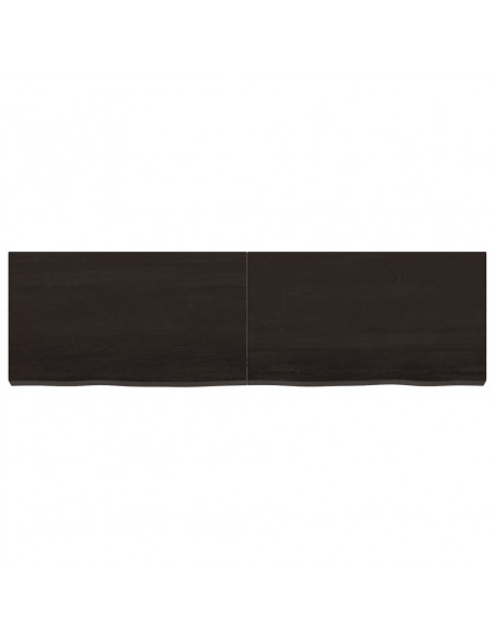 Ripiano Marrone Scuro 140x40x(2-6) cm Massello Rovere Trattato