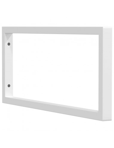 Reggimensole per Lavabo 2 pz Bianche Rettangolari in Acciaio