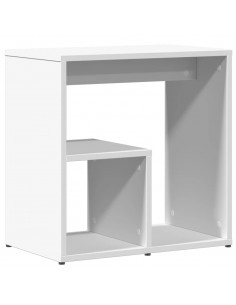 Tavolino Bianco 50x30x50 cm in Legno Multistrato 2