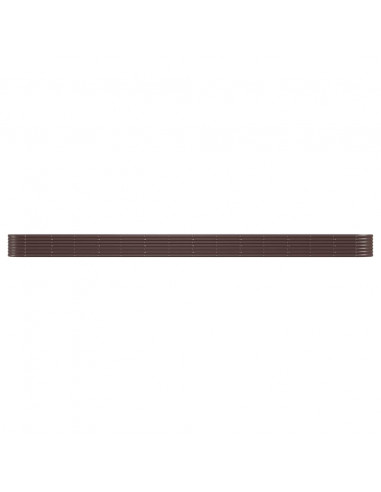 Letto Giardino Acciaio Verniciato a Polvere 620x80x36cm Marrone