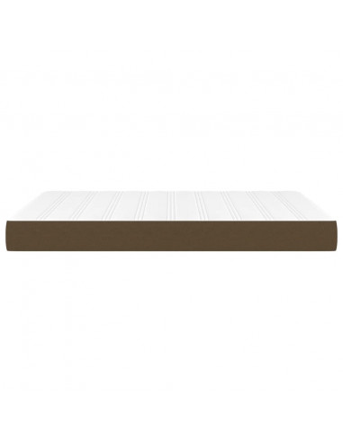 Materasso a Molle Marrone Scuro 140x190x20 cm in Tessuto