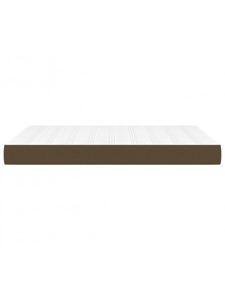 Materasso a Molle Marrone Scuro 140x190x20 cm in Tessuto