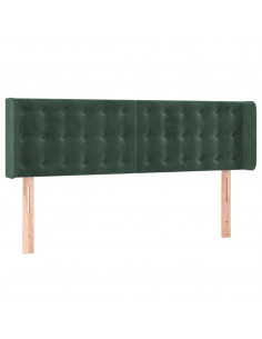 Testiera ad Orecchio Verde Scuro 147x16x78/88 cm in Velluto 2