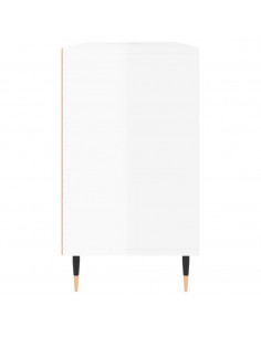 Armadietto Bagno Bianco Lucido 80x33x60cm in Legno Multistrato 2