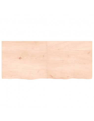 Piano Bagno 140x60x(2-4) cm in Legno Massello Non Trattato