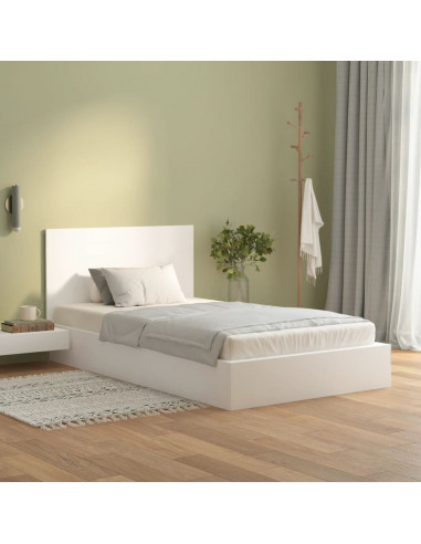 Testiera per Letto Bianca 120x1,5x80 cm in Legno Multistrato