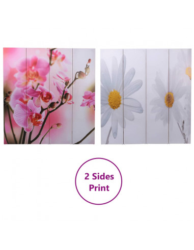 Paravento Pieghevole 160x170cm con Stampa Fiore
