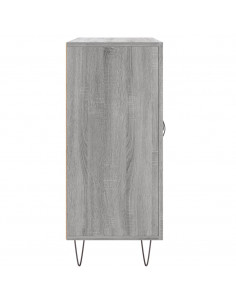 Credenza Grigio Sonoma 90x34x80 cm in Legno Multistrato 2