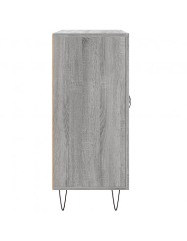 Credenza Grigio Sonoma 90x34x80 cm in Legno Multistrato