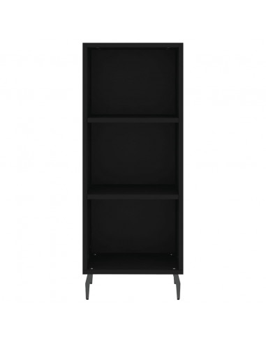 Credenza Nera 34,5x32,5x90 cm in Legno Multistrato