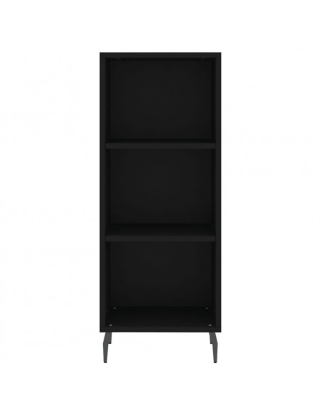 Credenza Nera 34,5x32,5x90 cm in Legno Multistrato