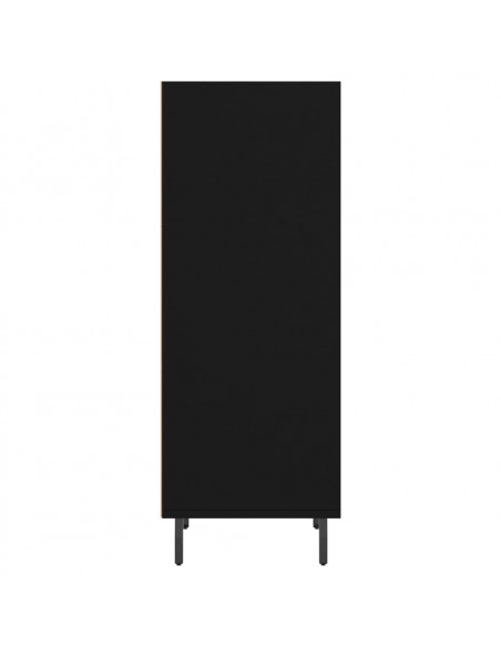 Credenza Nera 34,5x32,5x90 cm in Legno Multistrato