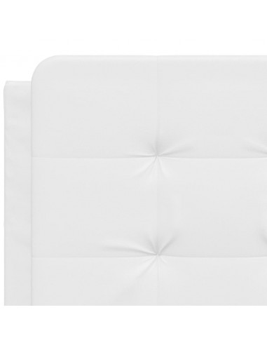 Giroletto con Testiera Bianco 120x200 cm in Similpelle